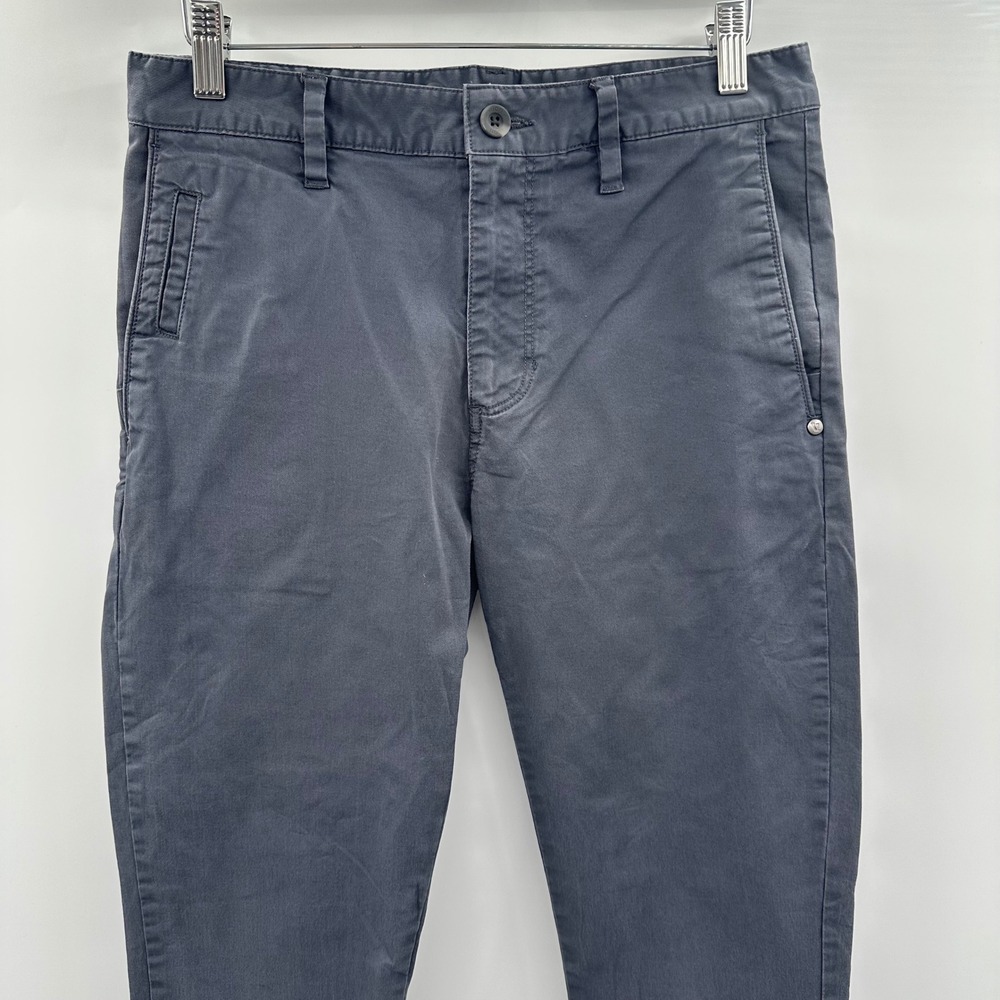 Vuori Meta Pant Mens 30X30 Charcoal Grey Slim Fit Stretch Cotton Chino Pants